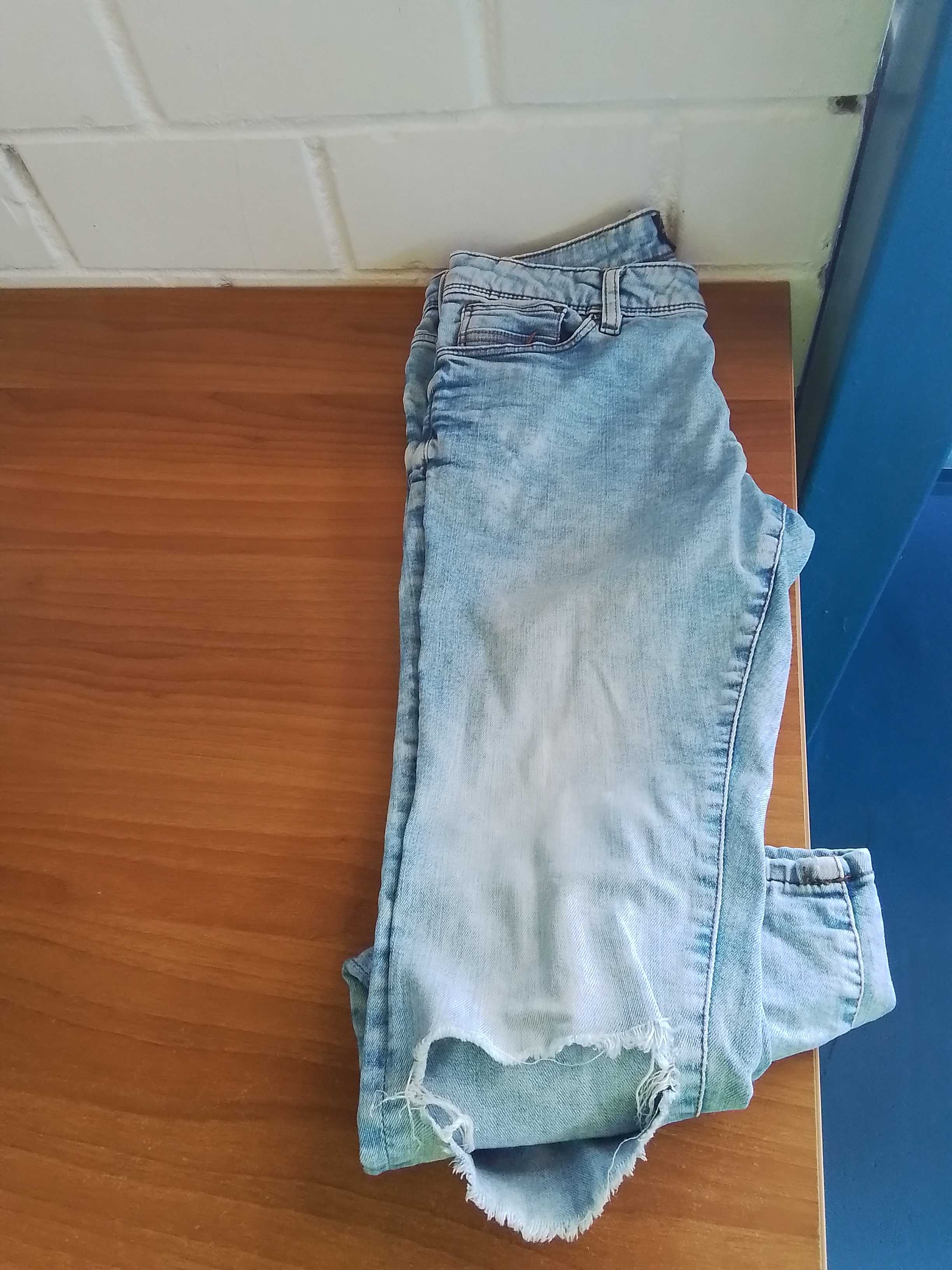 pantaloni jeans strappati unisex tg 38