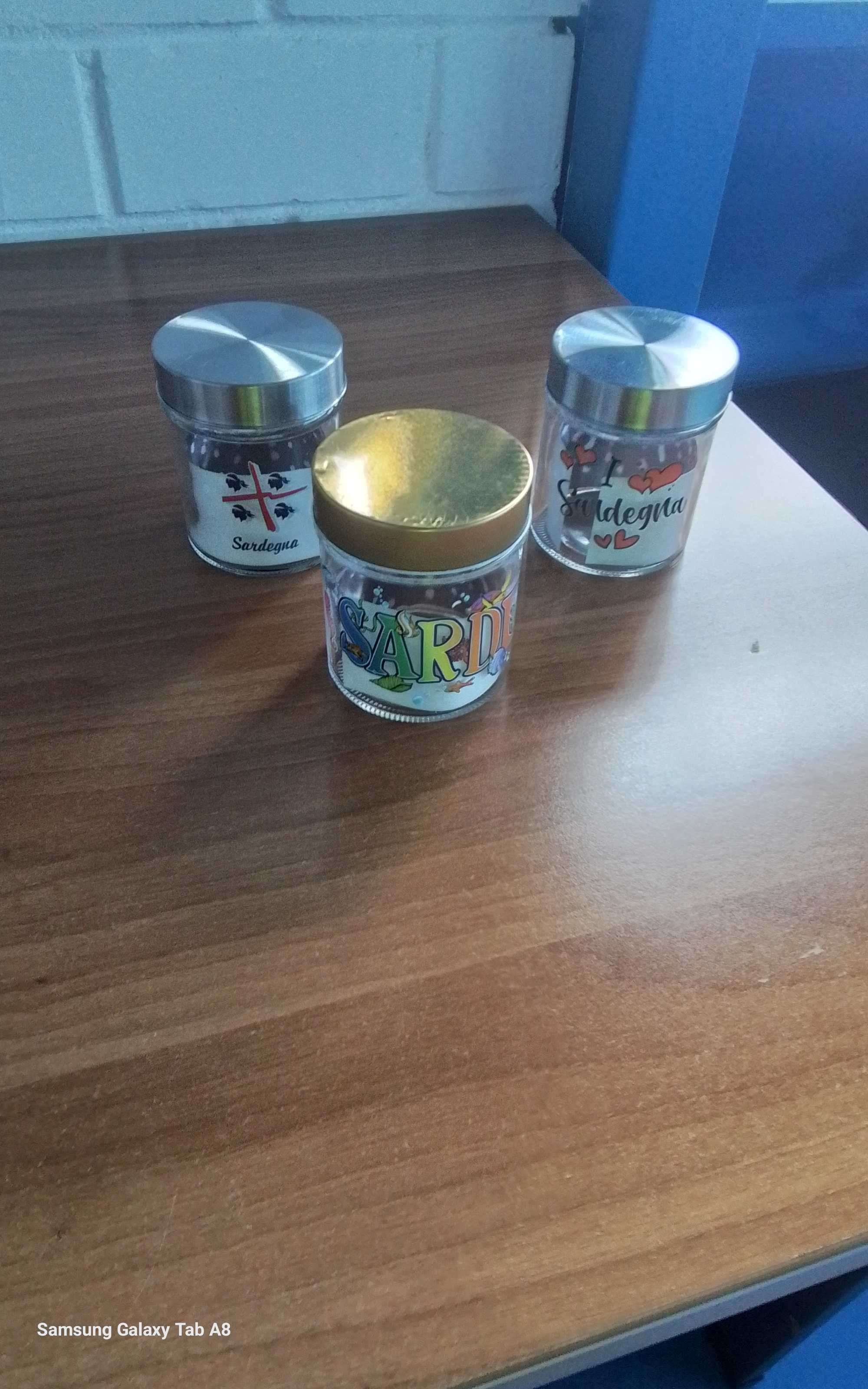 tris barattoli in vetro 