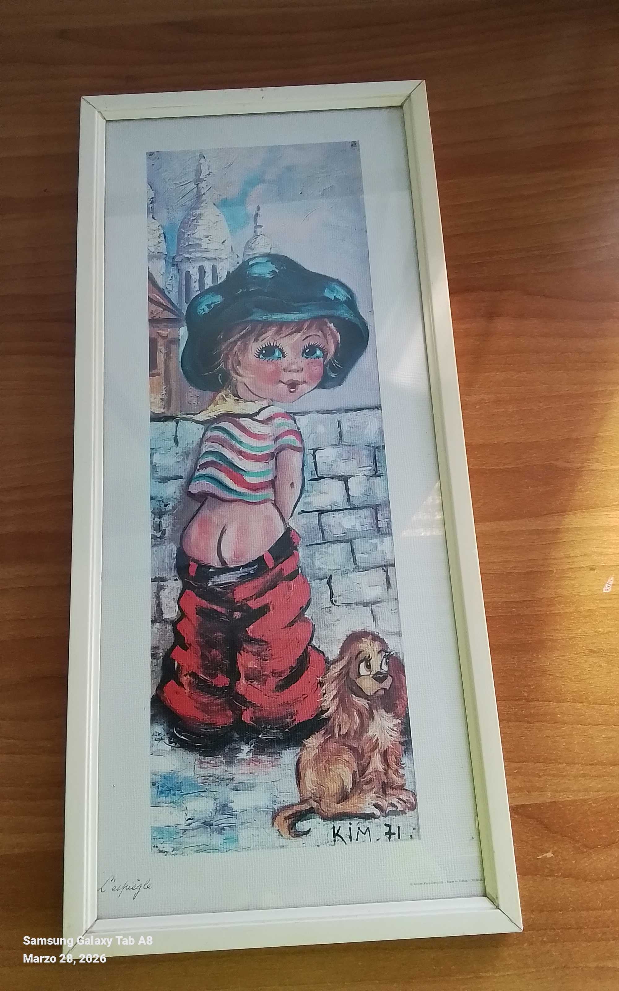 Quadro con simpatica stampa vintage