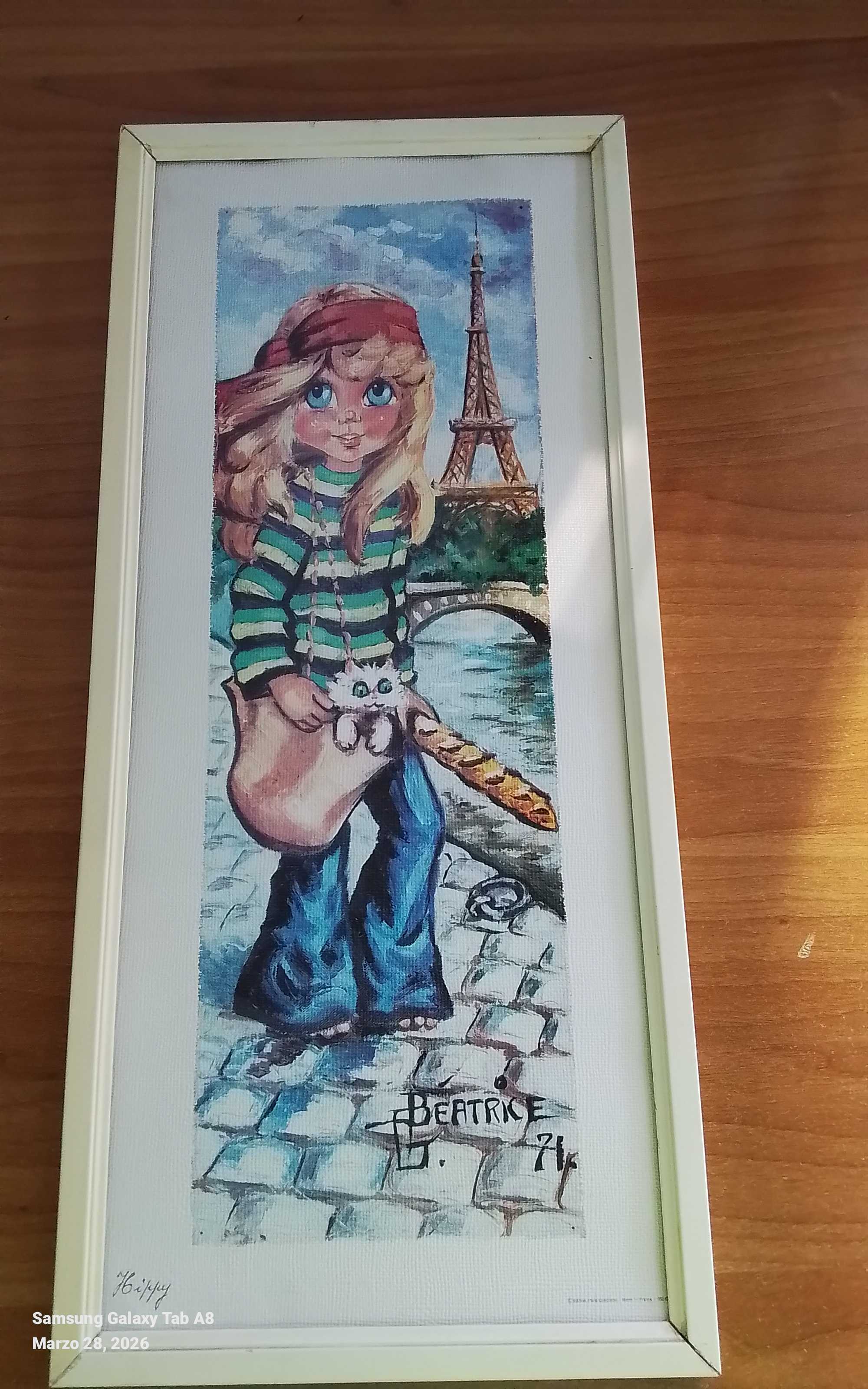 Quadro con stampa artistica vintage